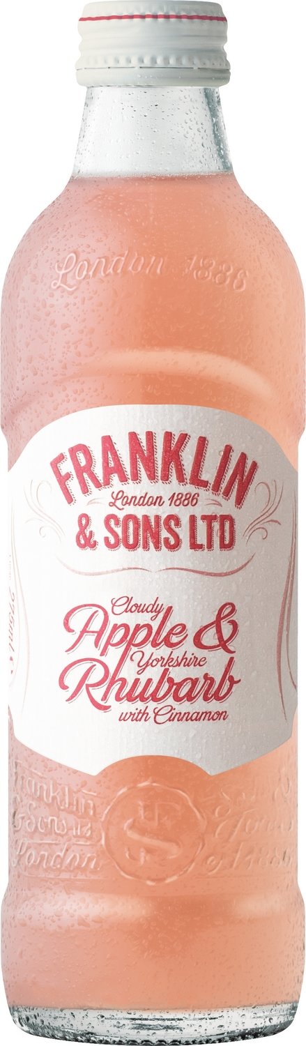 Franklin & Sons Cloudy Apple & Yorkshire Rhubarb with Cinnamon (275ML x 12)