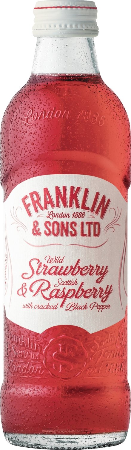 Franklin & Sons Wild mixed Fruit Strawberry & Scottish Raspberry with Cracked Black Pepper (275ML x 12)