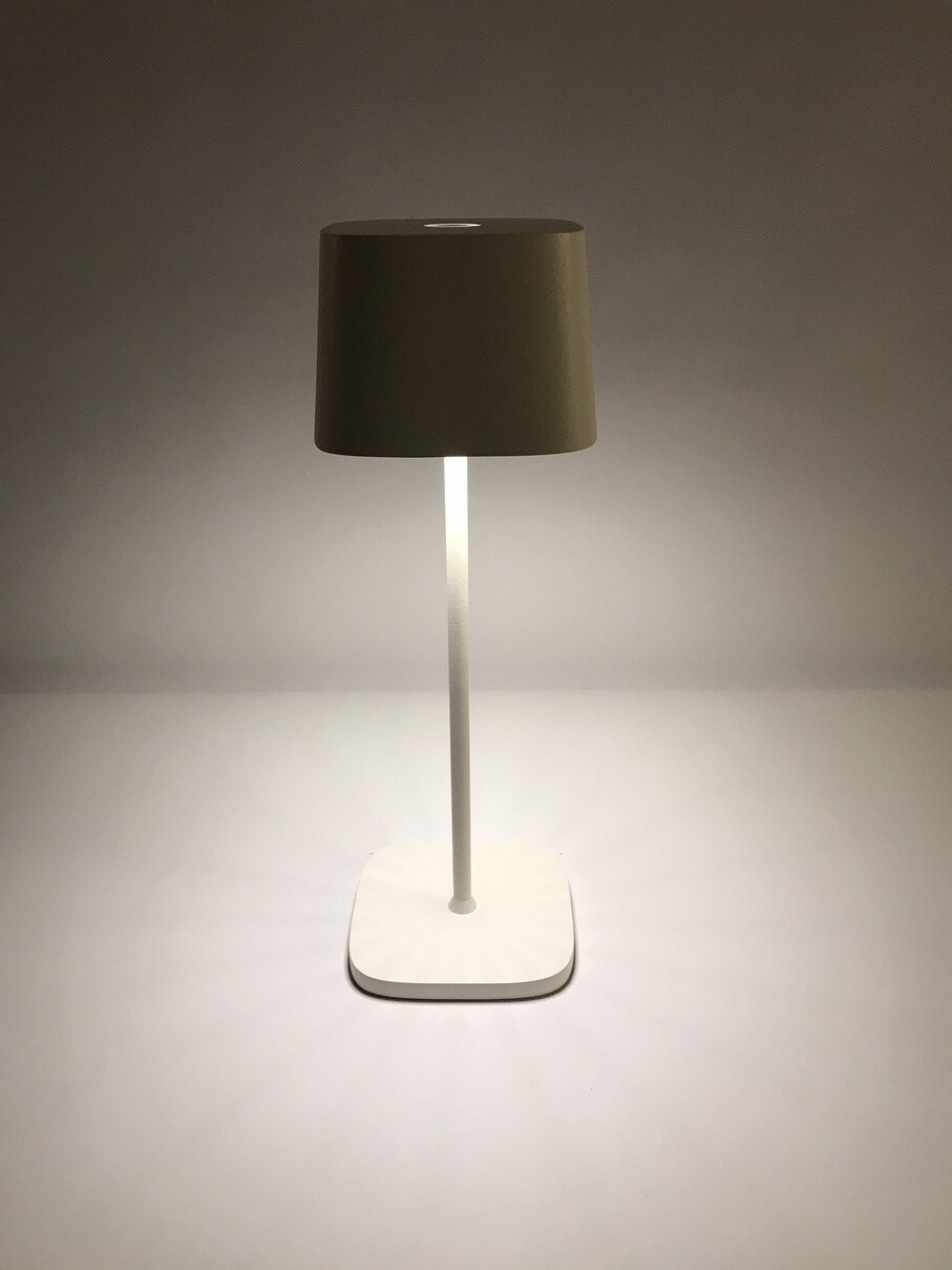 Zafferano Ofelia LED Tischlampe – Kabellos, dimmbar, wiederaufladbar – Farbe White