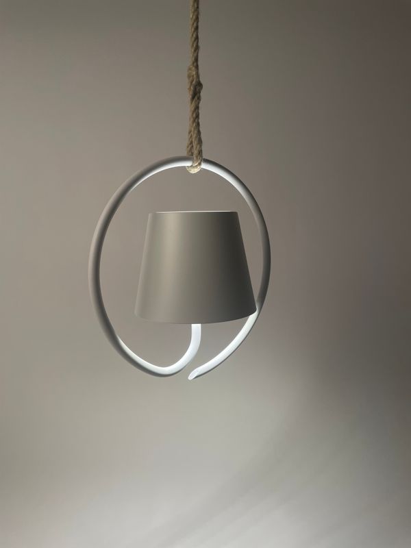 Zafferano Poldina Hanging – Kabellose LED-Pendelleuchte White– Dimmbar & Akku-betrieben für Innen & Außen