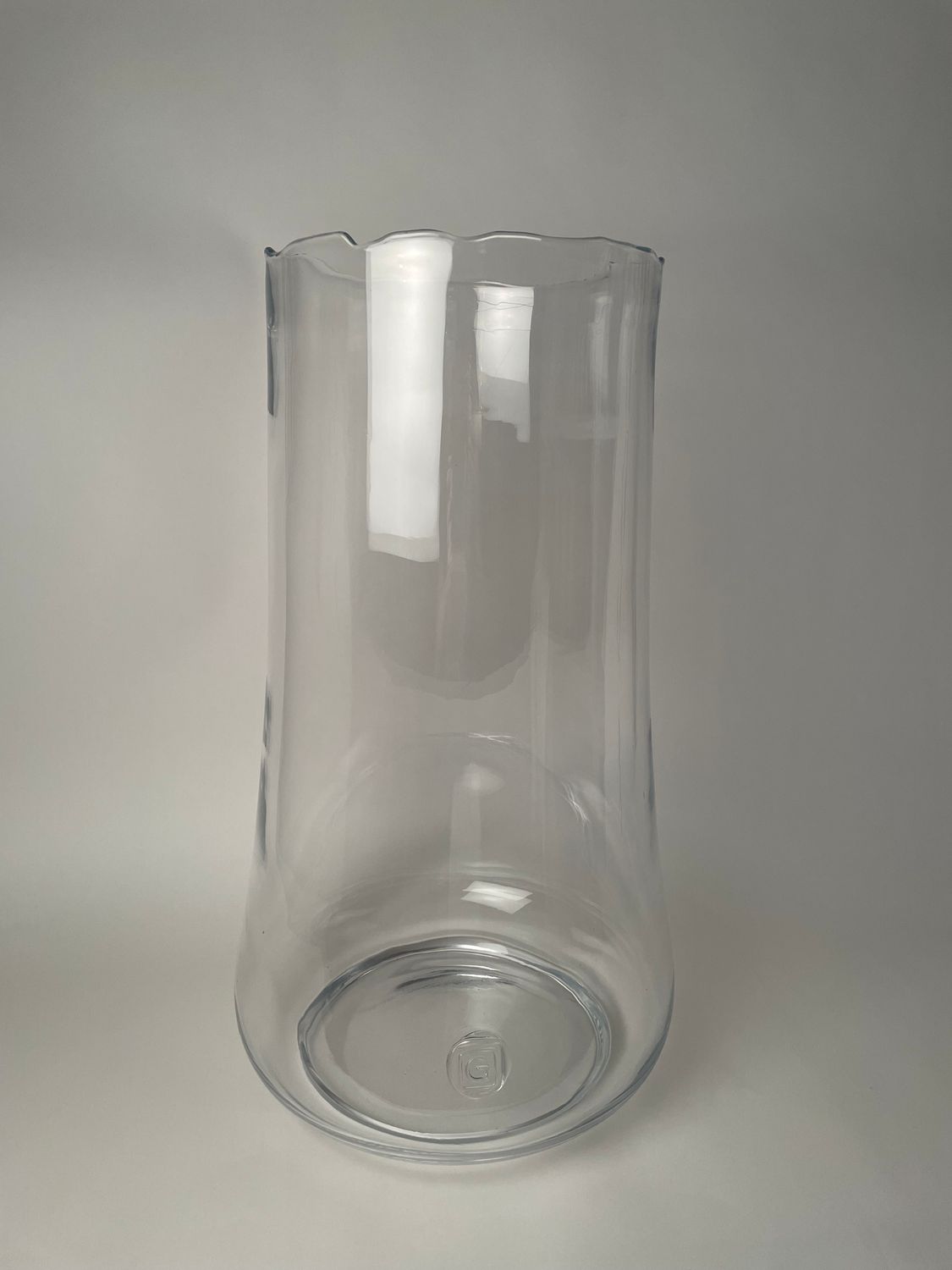 Gommaire Vase Jenny XL – Clear Glass | Handgefertigte XL Glasvase Ø 34 cm × H 60 cm
