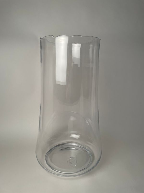 Gommaire Vase Jenny XL – Clear Glass | Handgefertigte XL Glasvase Ø 34 cm × H 60 cm