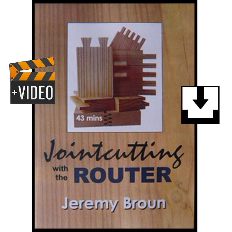 JOINTCUTTING WITH THE ROUTER  - video download. 43 minutes of action packed guidance to cut a range of goints precisely and quickly using both shop made and selected manufacturers&#39; jigs.