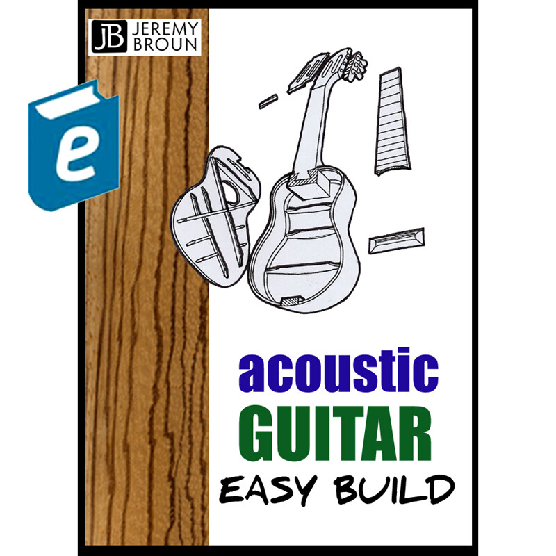 ACOUSTIC GUITAR EASY BUILD - video integrated online emanual.  - 100 + pages step-by-step instructions plus 52 video tutorials &amp; 10 pages of A4 printout plans.  A guitarist&#39;s dream !