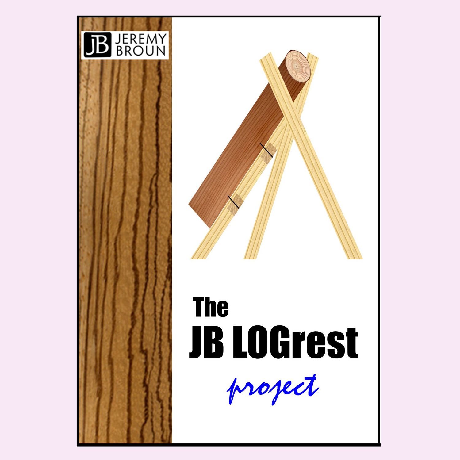 The JB LOGREST multimedia ebook with build guide and plans. A simple versatile, portable lowcost tripod sawing support for small and even short logs that can be dismantled for space saving storage.