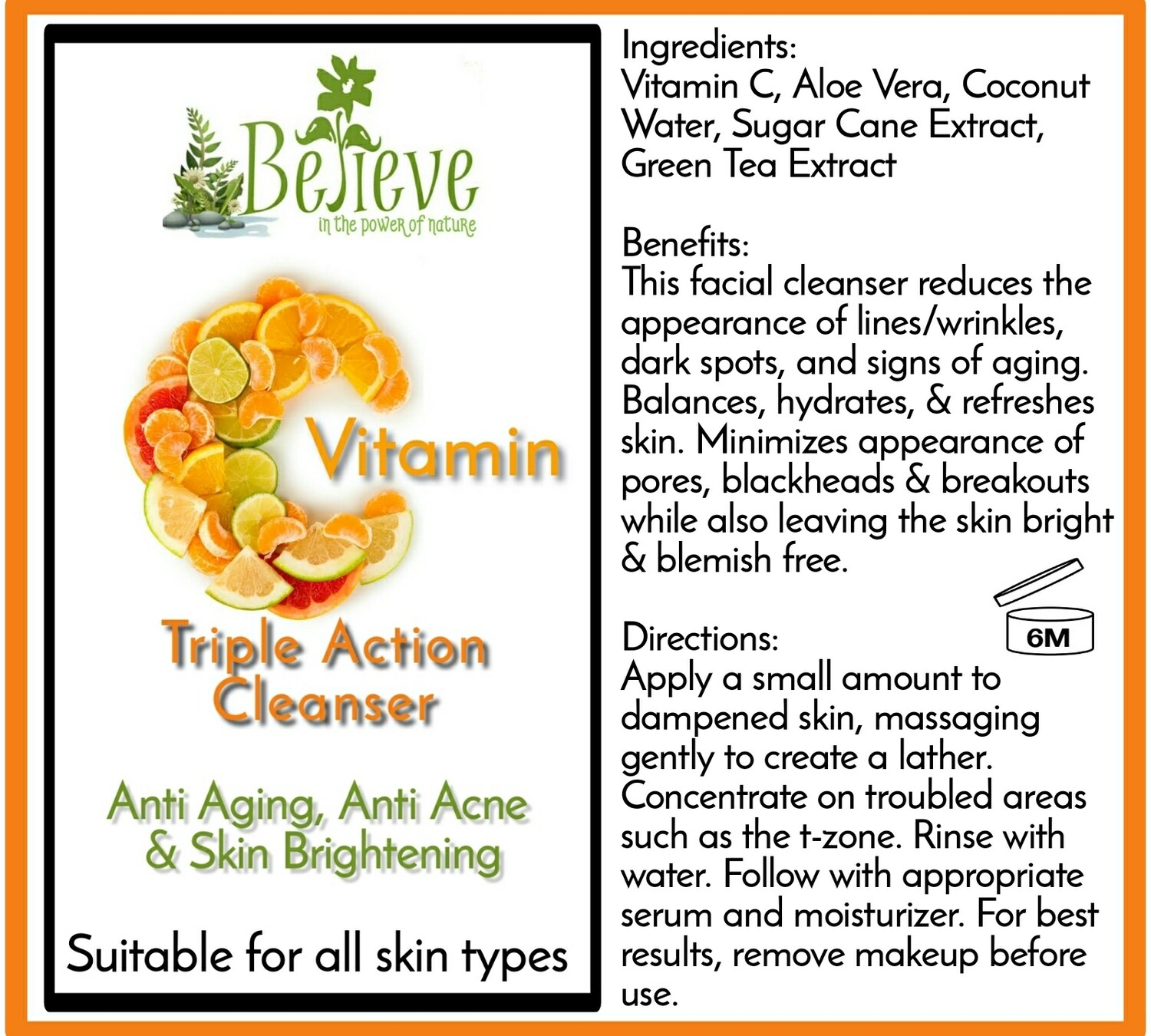 Natural Facial Wash 125ml