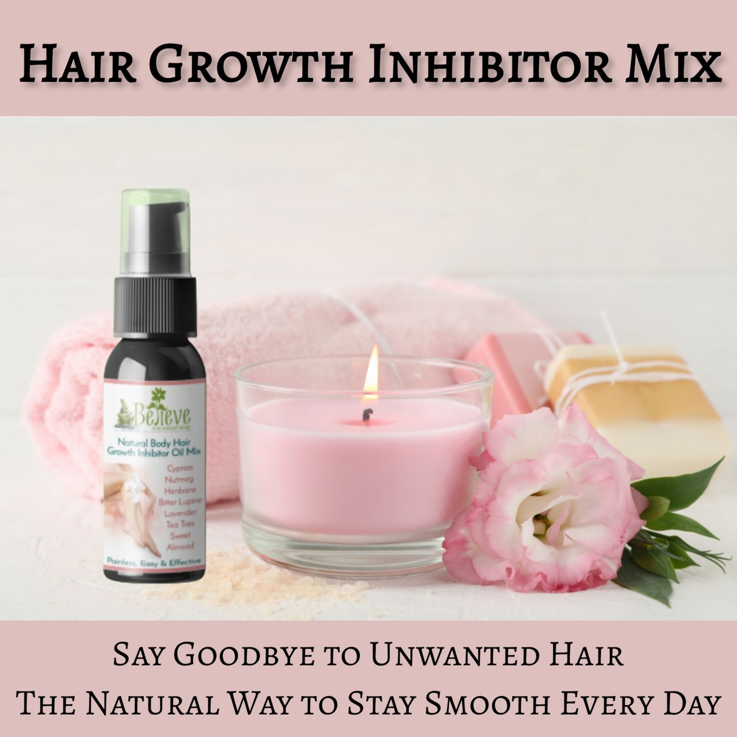 Natural Body Hair Growth Inhibitor Oil Mix 125ml