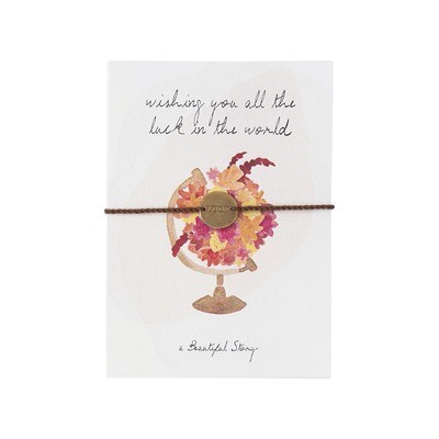 Postcard Jewelry - &quot;wishing you all the best in the world&quot;