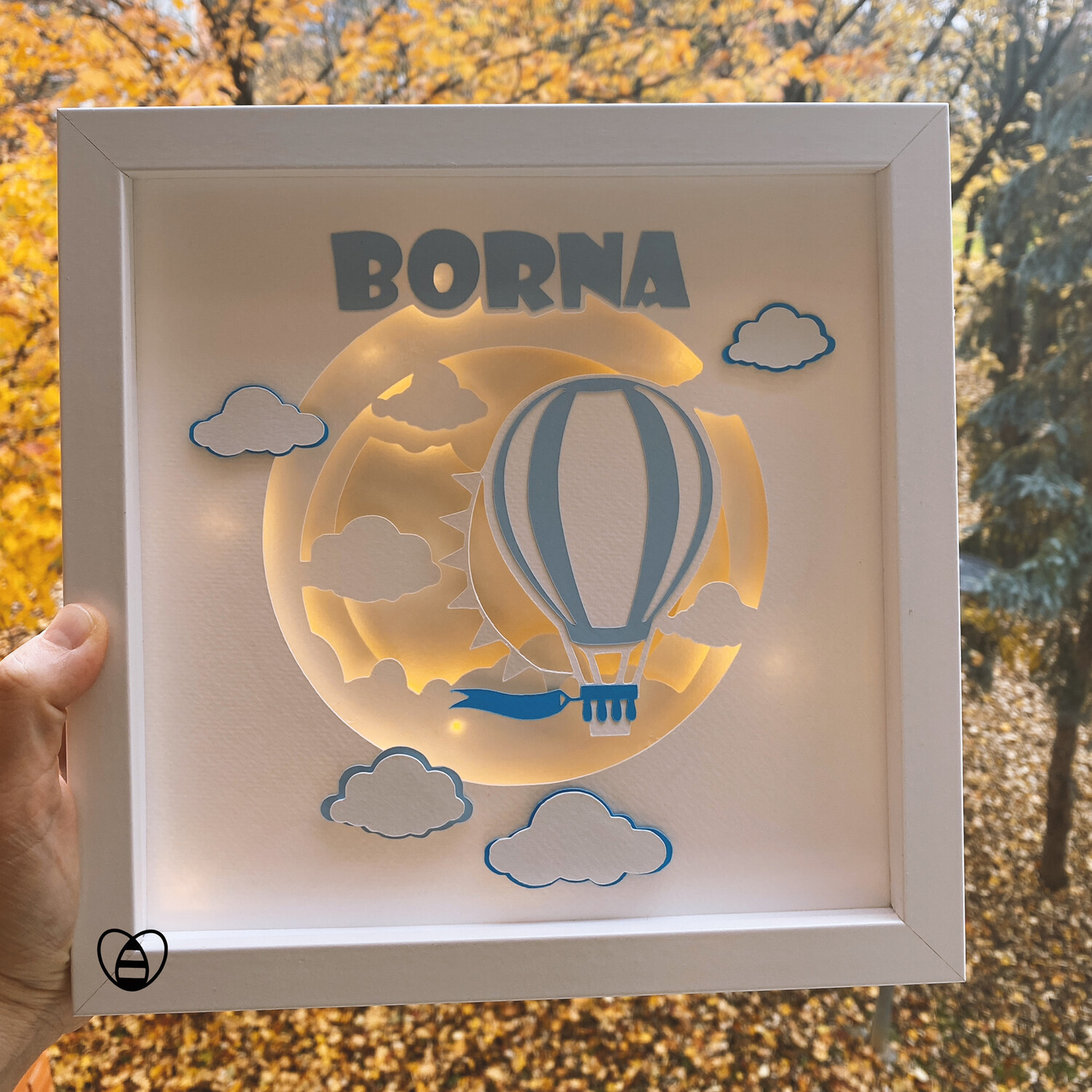 personalised baby lamp