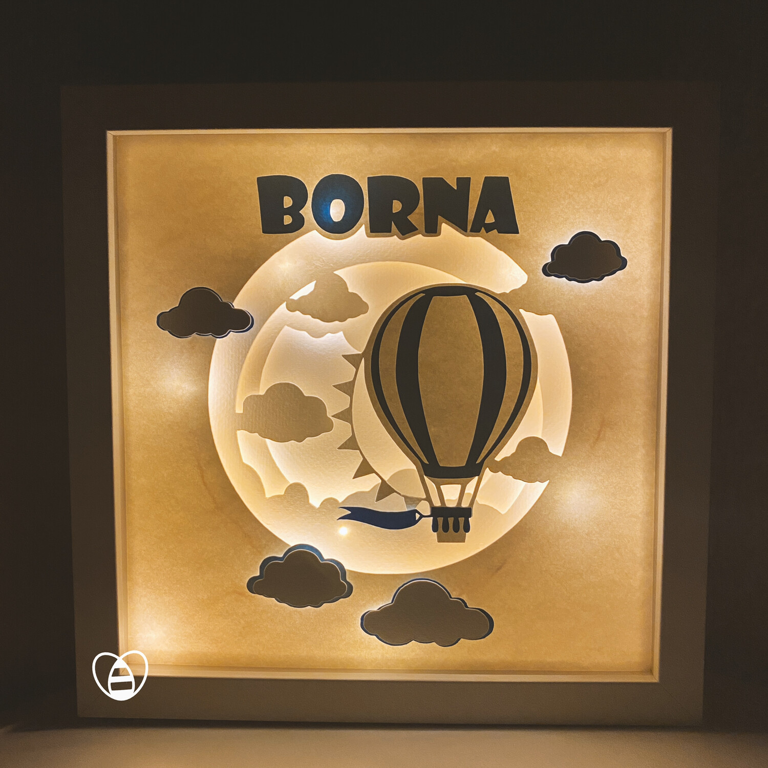 personalised baby lamp