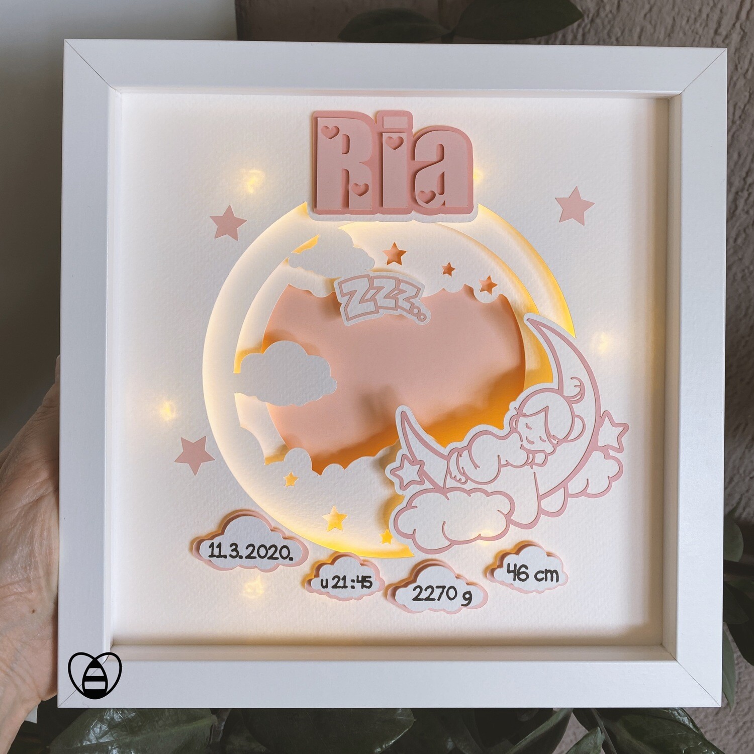 personalised baby lamp