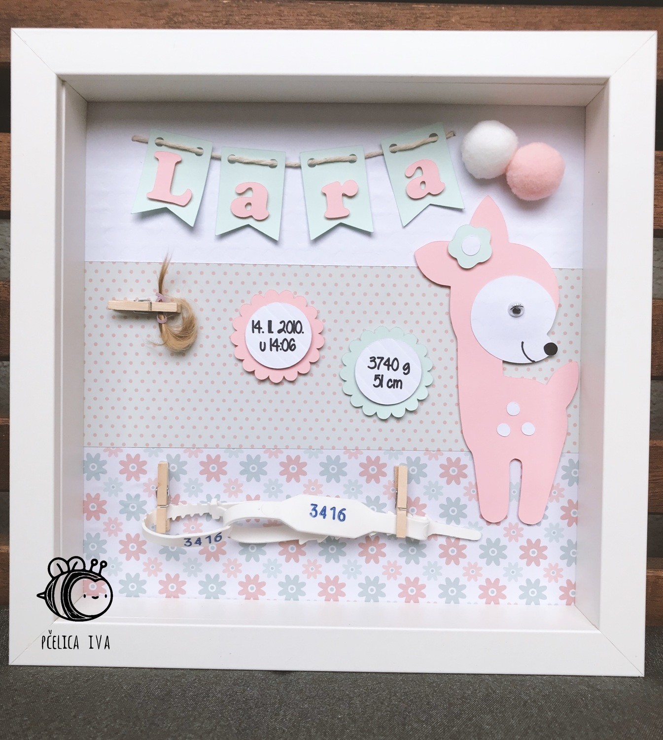 baby girl shadow box