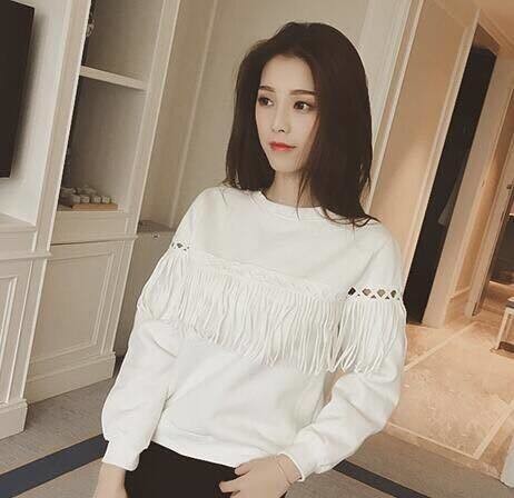 Fringe Ladies Top - Black and White (SALE)