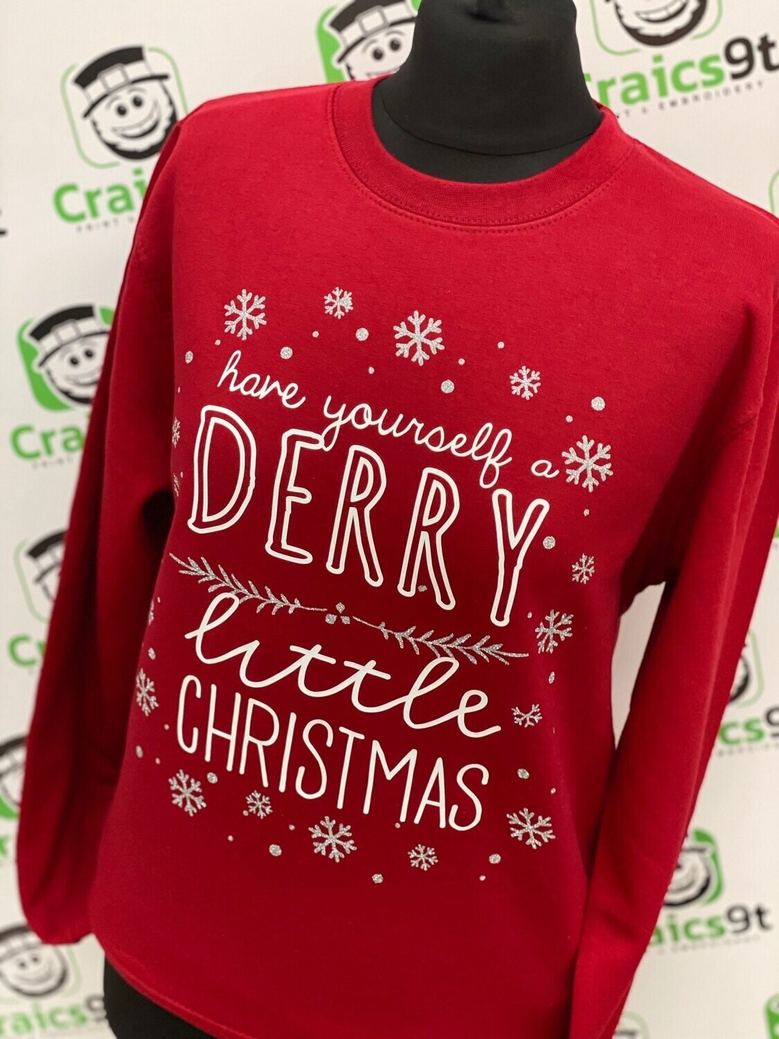 Derry Little Christmas - Snowflakes, Colour: Red