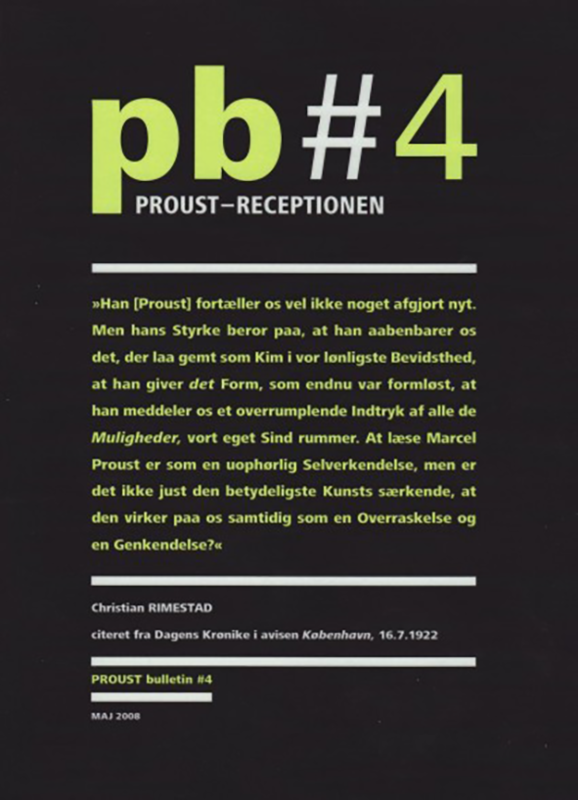 Proust Bulletin No 04 – Proust-receptionen