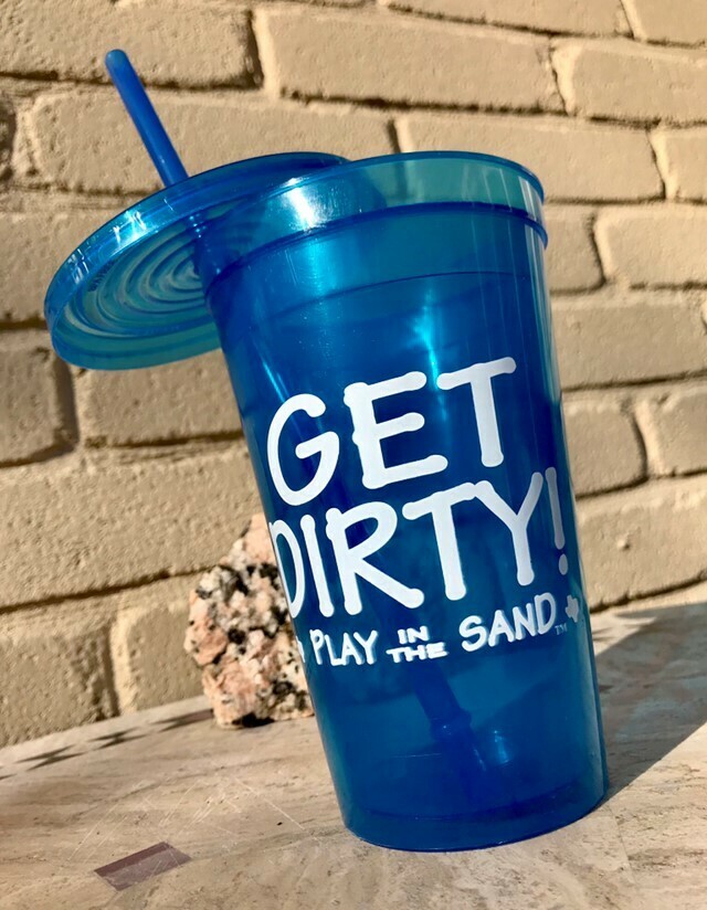 TWO Tumbler Cups - Get Dirty Play in the Sand