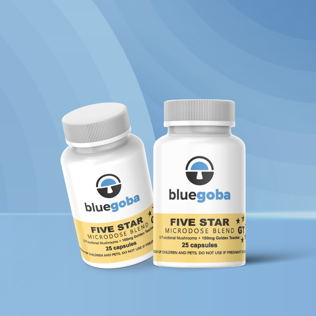 FIVE STAR Microdose Blend, Amount: 100mg (25 capsules), Variety: Golden Teacher