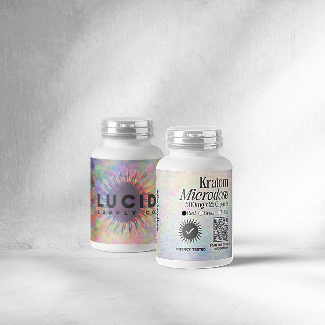 Kratom Microdose Capsules, Variety: Red Kratom