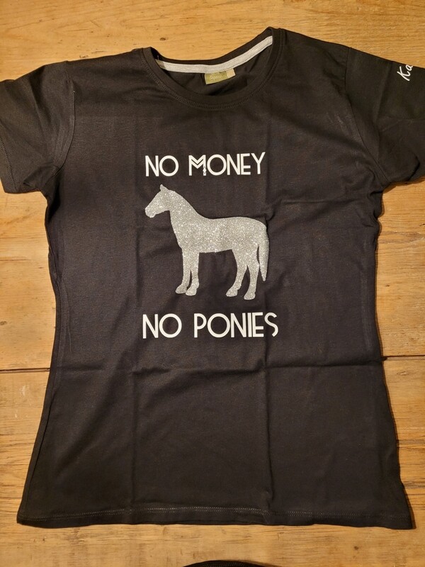 T-shirt "no money, no ponies"