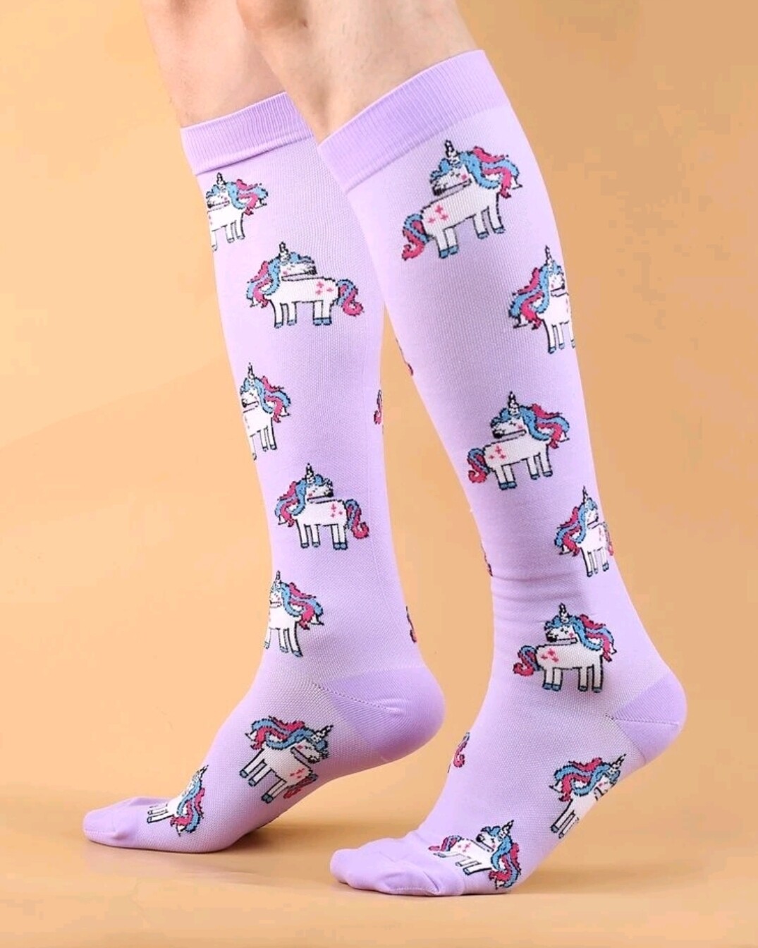 Bas au mollet licorne