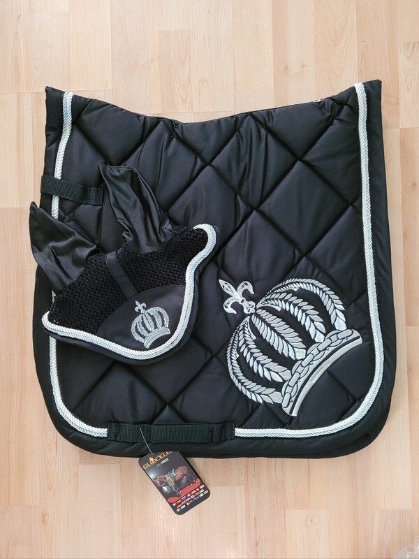 Ensemble dressage poney (tapis &amp; bonnet) HKM