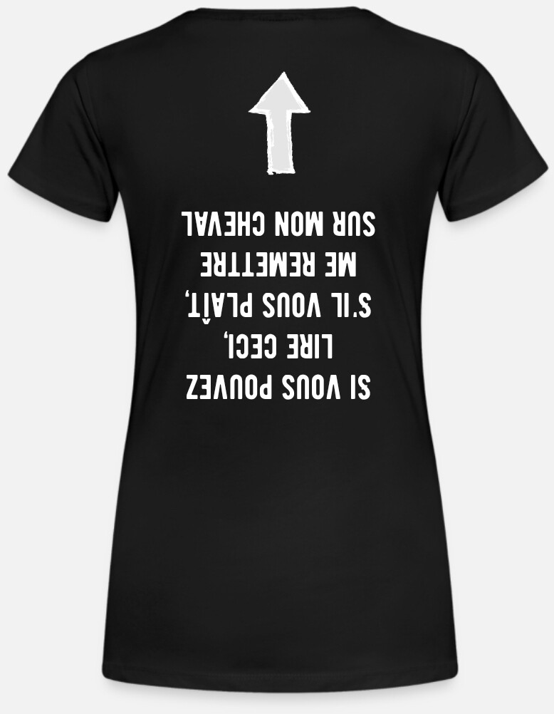 T-shirt &quot;Tomber à l&#39;envers &quot;