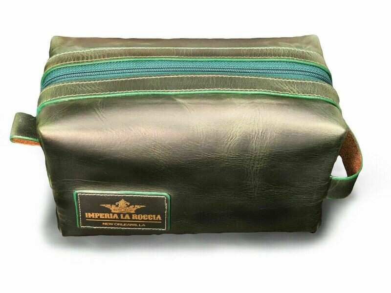 Emerald Green Horween Cromexcel Leather Dopp Kit