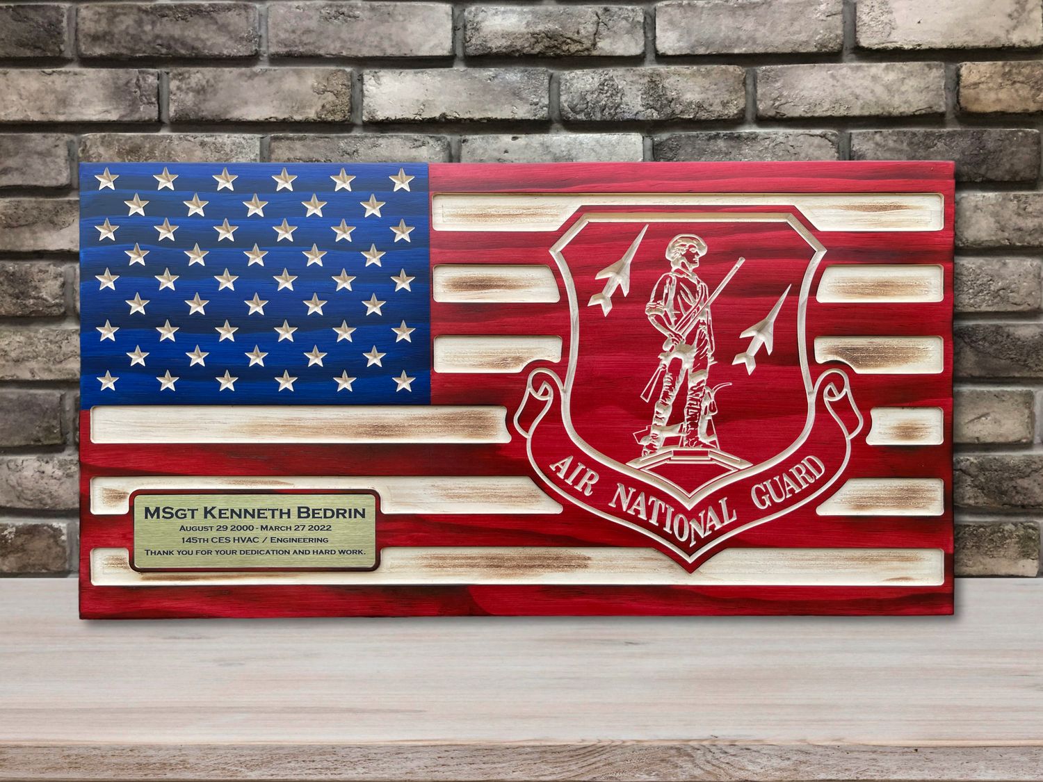 Air National Guard Flag Plaque