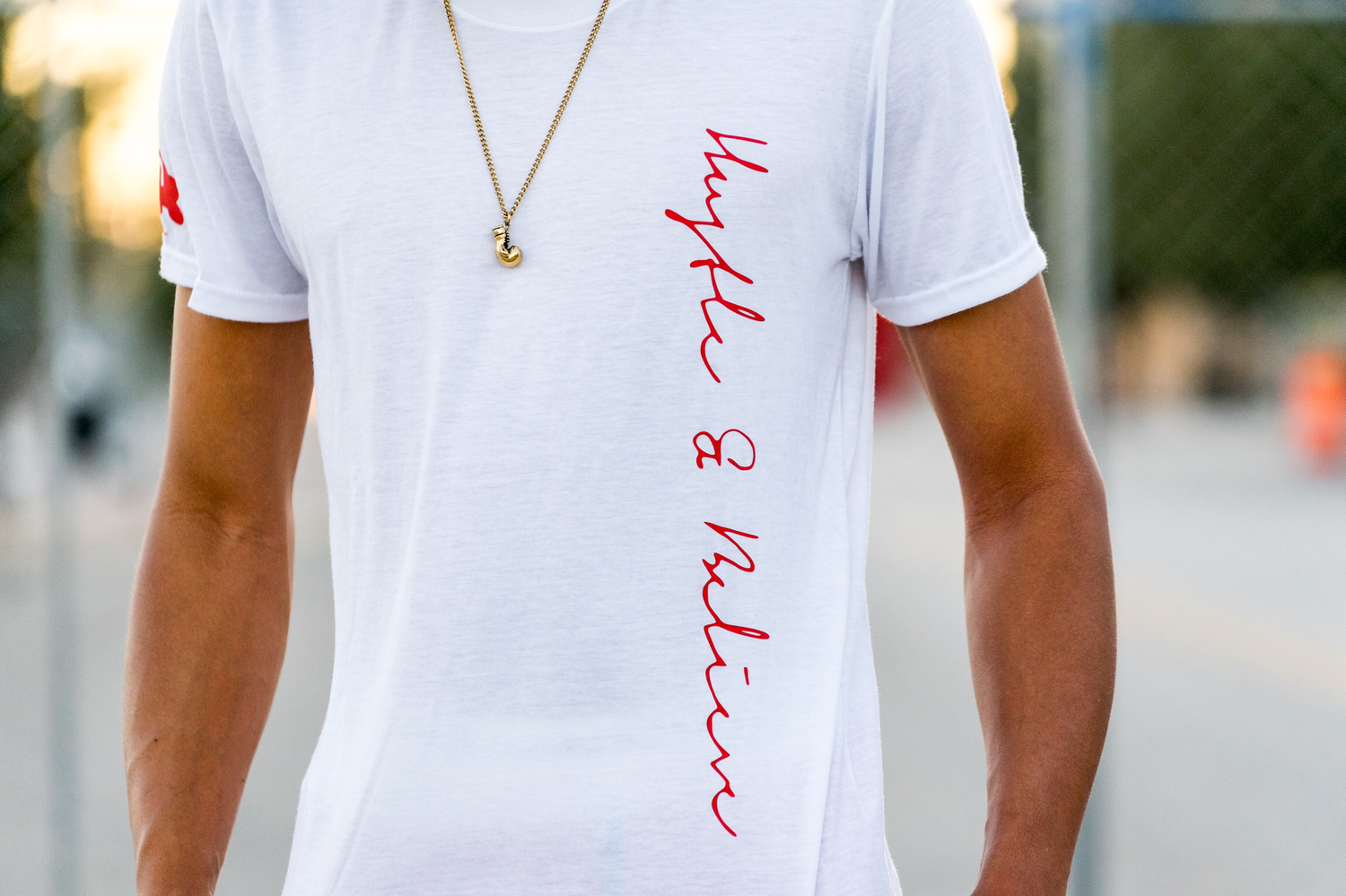 H&amp;B red &amp; White Tshirt