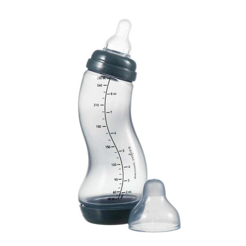 250ml Grey S Shape Natural Anti-colic Bottle