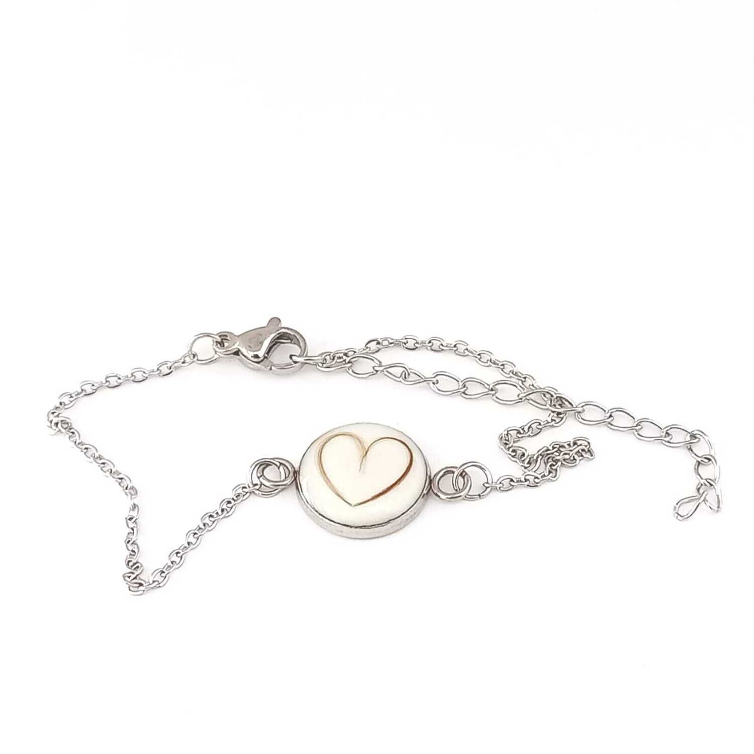 Bracelet with breast milk and baby hair pendant