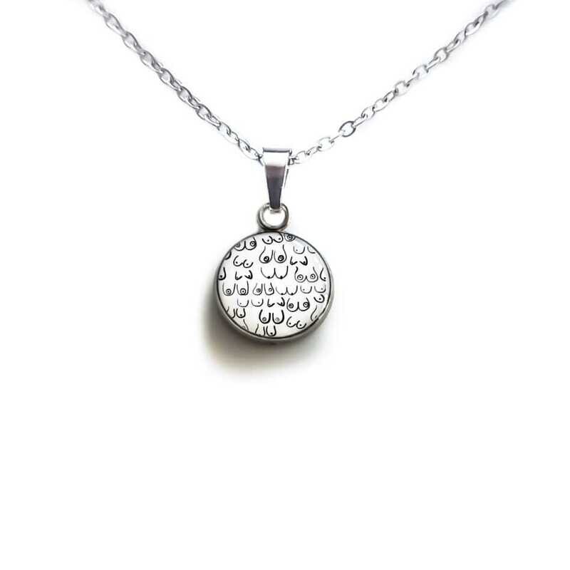 Boobies necklace with pendant