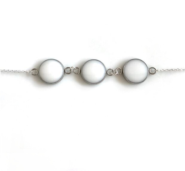 Bracelet with 3x breast milk pendants