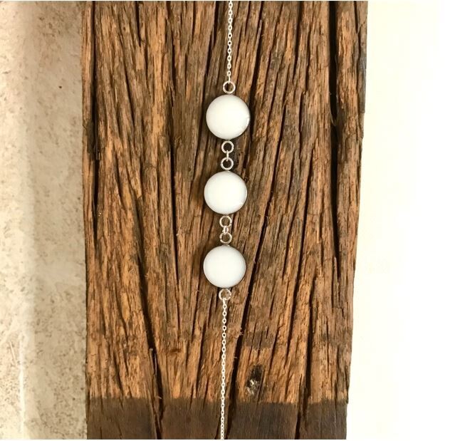 Bracelet with 3x breast milk pendants