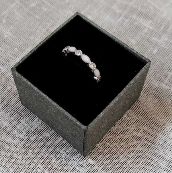 Diamond stacker breast milk ring