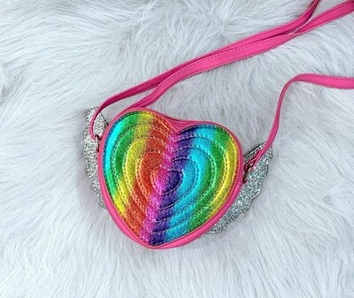 Rainbow Heart Crossbody Bag (clearance)