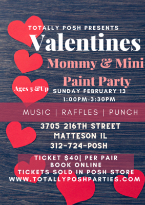 Valentines Mommy & Mini Paint Party