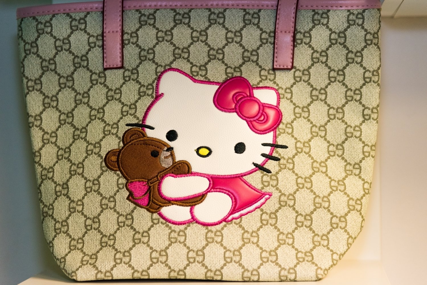 GG Inspired Hello Kitty Tote