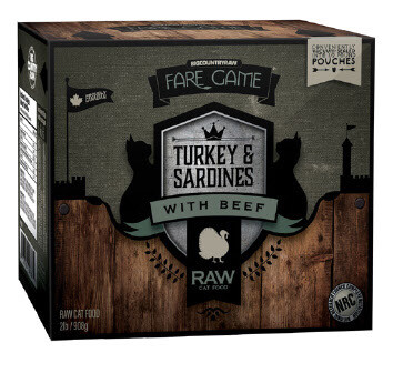 TURKEY SARDINES with BEEF 2LB - Meat Bone Organ Only