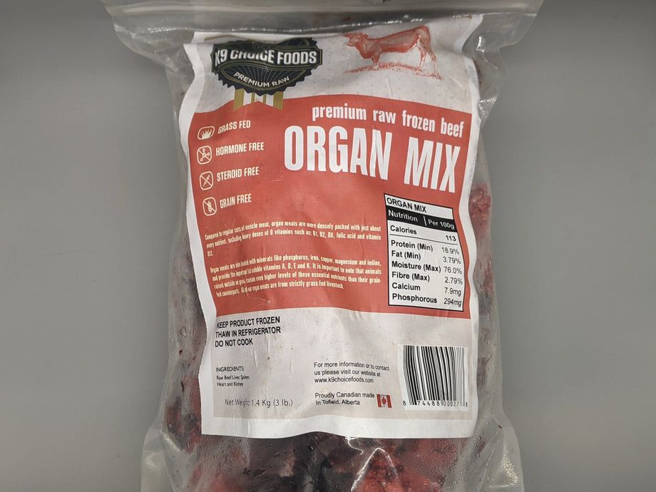 BEEF ORGAN MIX - 3LB BEEF ORGAN MIX - 3LB
