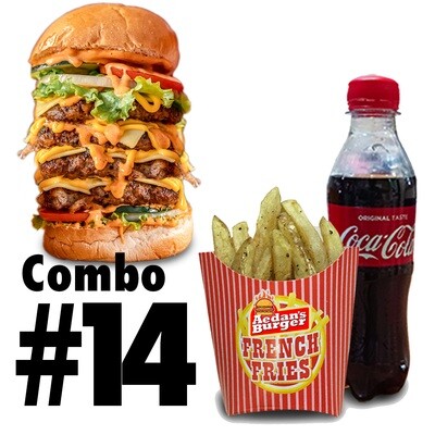 COMBO #14- AEDAN'S STACK 4 BURGER