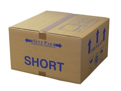Short cardboard box