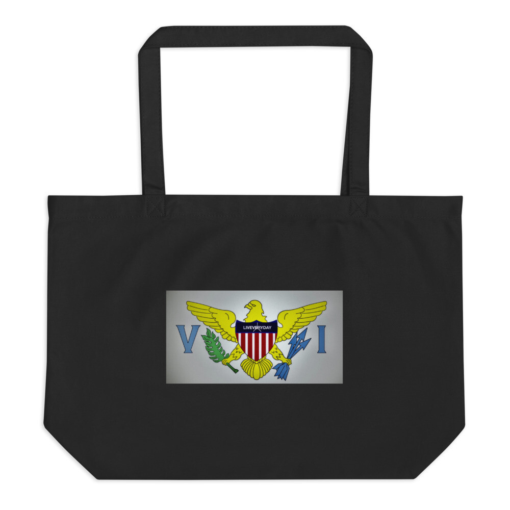 VI Massive-Large organic tote bag, Color: Black