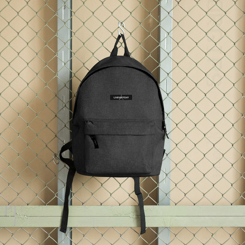 Liveveryday Embroidered Backpack, Color: Anthracite
