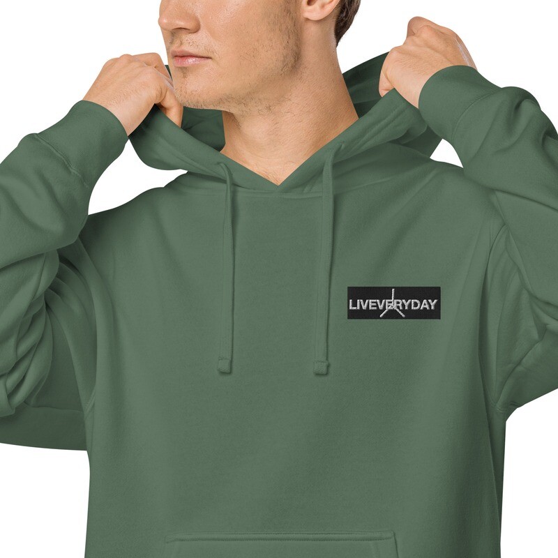 LiveEverDay Unisex pigment dyed hoodie