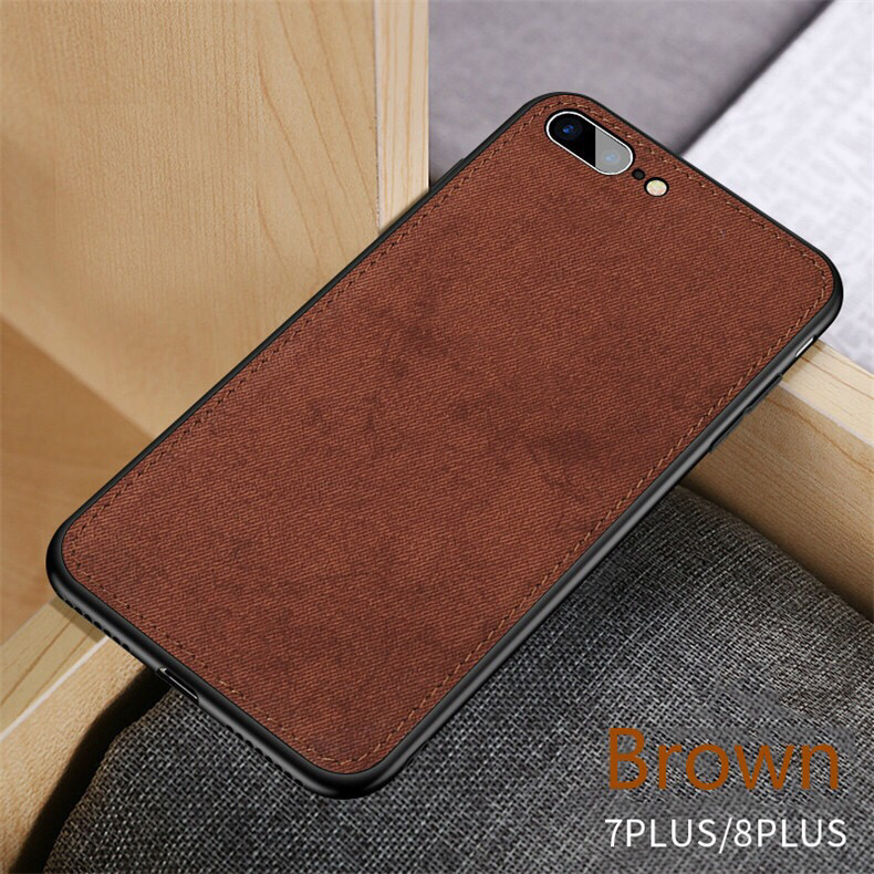 New Fabric Ultra-thin Canvas Silicon Phone Case For iphone Xs Max Xr Cloth Texture Soft Protective Cover Coque