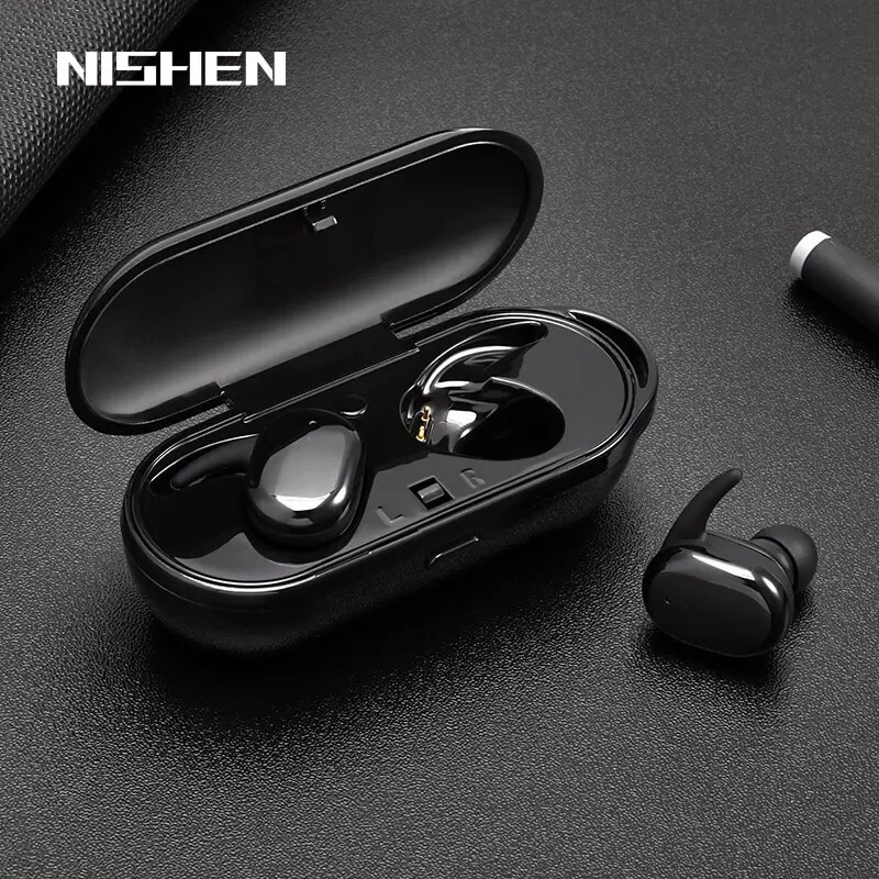 T2C TWS Wireless Mini Bluetooth Earphone For Xiaomi Huawei Mobile Stereo Earbud Sport Ear Phone With Mic Portable Charging Box