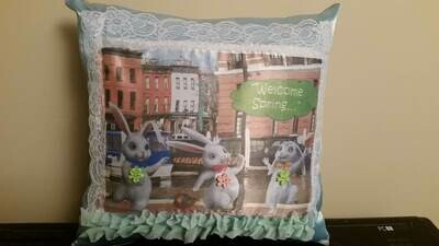 Easter Bunny/springtime pillow 001