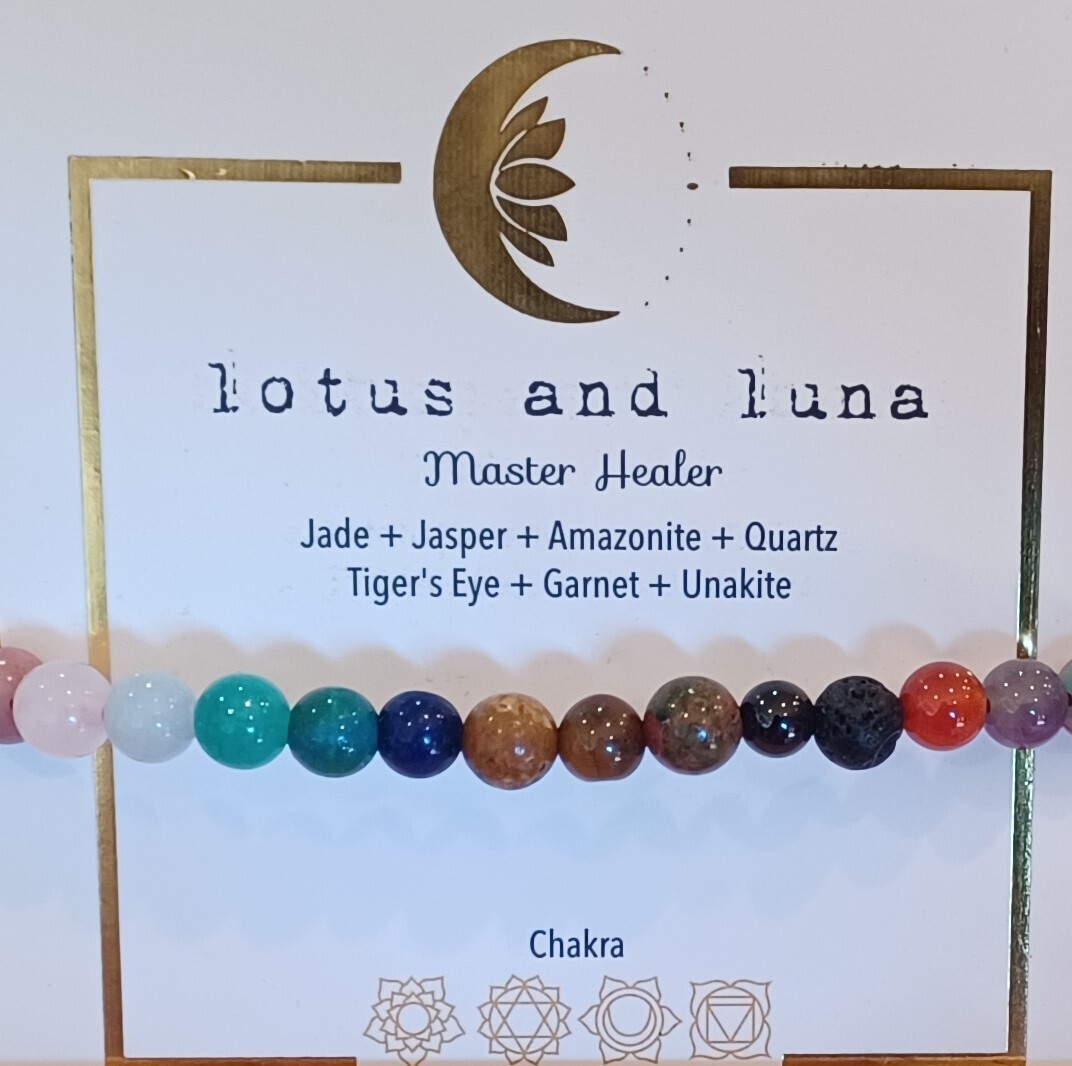 Lotus and Luna 6mm Master Healer bracelet