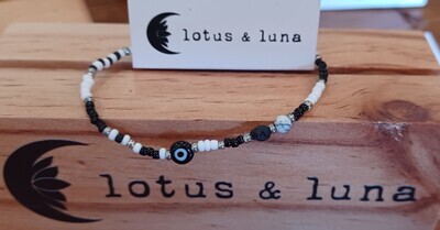Lotus and Luna Strength and Power Evil Eye Bracelet